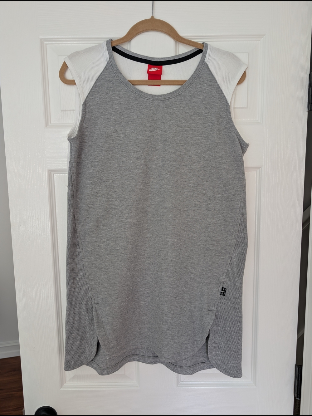 Nike Sleeveless Gray & White Tennis Dress